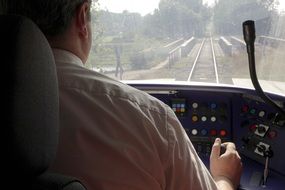 control panel of a locomotive