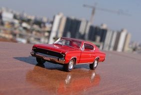 toy red dodge car model