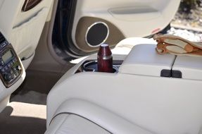 white elegant limousine interior