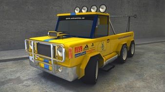 Yellow Truck as a 3d model