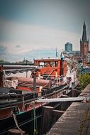 Colorful ship in DÃ¼sseldorf