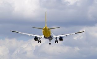 Plane Tail View Landing