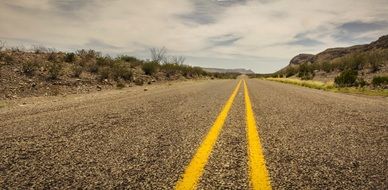 landscape of the highway in the desert