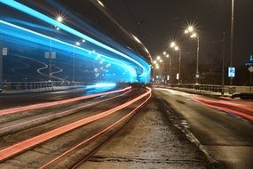 Landscape with the lights in Prague