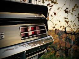 brown classic camaro closeup
