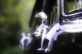 shiny wedding car close-up