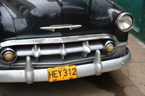 Beautiful colorful oldtimer car in Havana in Cuba