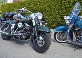 parked Harley Davidso motorcycle