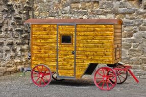 Antique wooden trolley