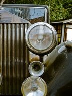 spotlights of vintage Rolls Royce