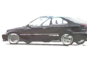 speeding Car, Pixel Art