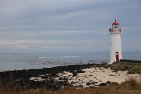 Landscape with the lighthouse near the ocean in Australia