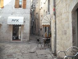 Kotor street of Montenegro