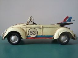 vintage car as a miniature model