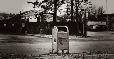 Mailbox, Black And White