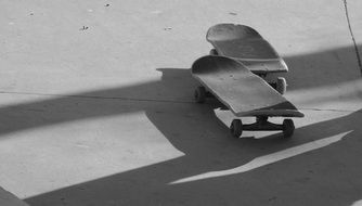 two skateboards