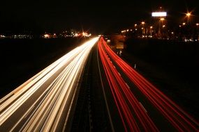 Long Exposure Lights Road