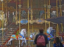 rotary carousel as an attraction