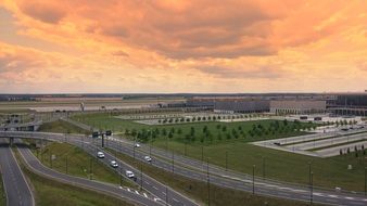 panoramic view of the highway near the tempelhof airport