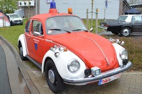 volkswagen beetle like a fire truck