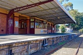 empty old platform near the railway