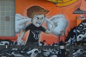 graffiti street art angry boy