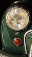 front light of a classic car
