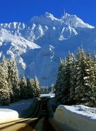 snowy mountain road