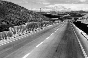Empty road on a hill