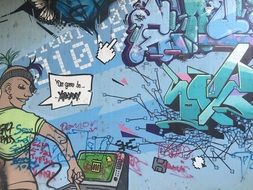 Colorful Comic Graffiti drawing