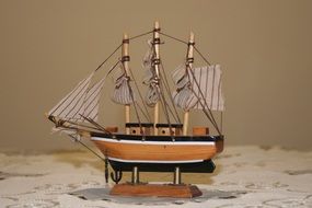 Sailing ship, miniature model