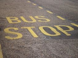 bus stop place on the road