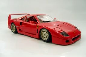 Red Ferrari in miniature