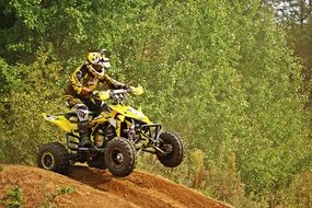 Landscape with the quad on the motocross