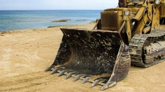 bulldozer on the construction site