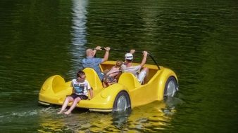 Yellow Pedal Boat