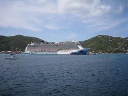 cruise ship off the coast of british virgin islands