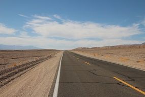 Beautiful landscape with the long road