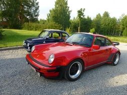 Fiat and Porsche Car