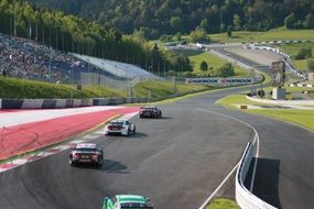 panoramic view of the curve of the race track in Styria