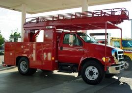 Red Fire Truck in California