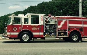 Colorful fire truck in Cobb County