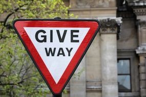 Give Way Road Sign
