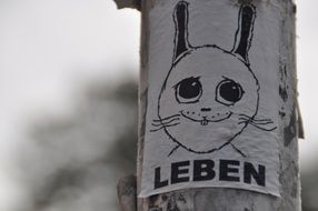 street art on a pillar in berlin