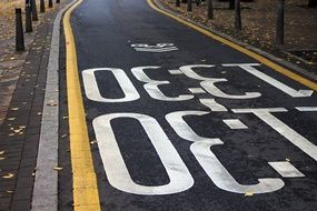 time image on the bike path in Korea