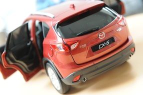 scale model of Mazda CX-5 with opened doors