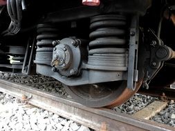 steel tires of a train