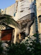 face of senior woman, Street Art, Mural, Cuba, Havana