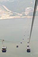 cable car above the sea
