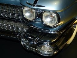 front lights of an old Cadillac